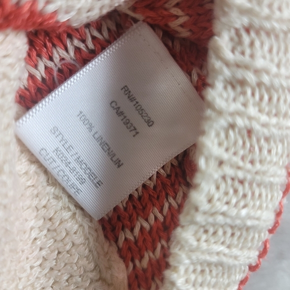 Joie 100% Linen Striped Relaxed Sweater Top - Picture 5 of 8